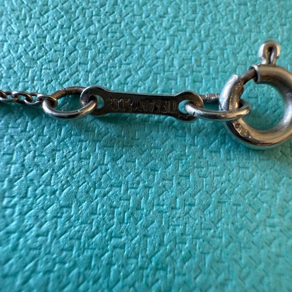 Tiffany & Co. Silver Teardrop Necklace 16” - Picture 3 of 4